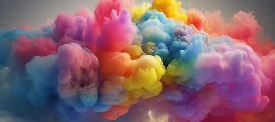 Fototapeta premium colorful smoke, gas, explosion, fog 10