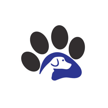 Veterinary vector logo design. Pet clinic or pet care logo concept.