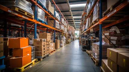 Diverse Full Warehouse at Max Capacity - AI Generated
