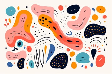 Pattern with monsters colorful illustrations