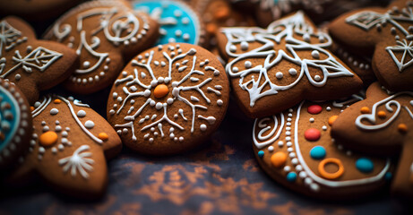 a bunch of different christmas gingerbread cookies