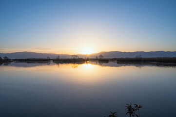 新潟　早朝の福島潟