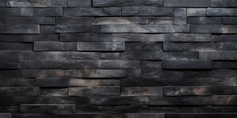  black brick wall, dark background for design, Texture of a black painted brick wall as a background or wallpaper.