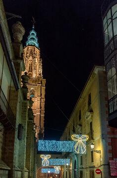 Catedral de Toledo, Iluminada de noche, España