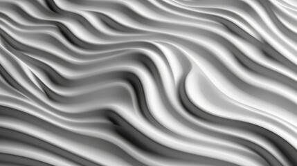 Three dimensional render of white wavy pattern. White waves abstract background texture. Print, painting, design, fashion. Line concept. Design concept. Art concept. Wave concept. Colourful background