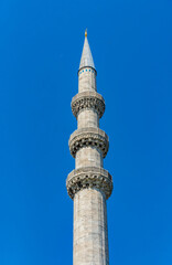 Suleymaniye Mosque Minaret in Istanbul, Turkey.