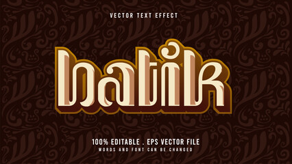 Eps batik editable text effect - obrazy, fototapety, plakaty