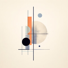 Contemporary Minimalist Pen Illustration with Soft Pastel Colors and Subtle Textures