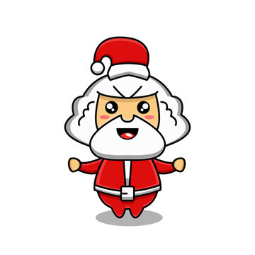 vector illustration of santa clause characters