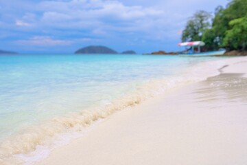 Sand beach close up, Koh Wai island, Trat province, Thailand 