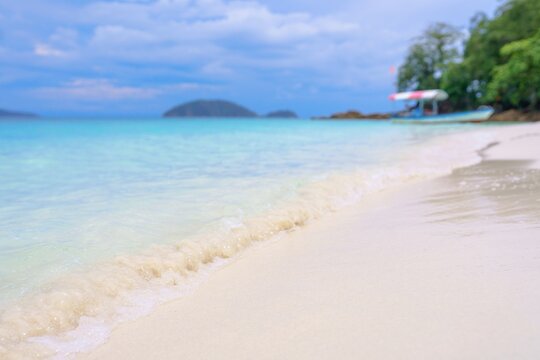 Sand beach close up, Koh Wai island, Trat province, Thailand 