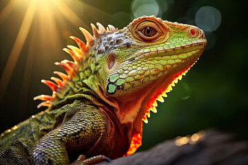 Obraz premium iguana in the sun bath