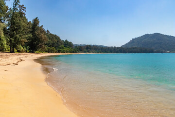Deserted Nai Yang beach, Phuket, Thailand