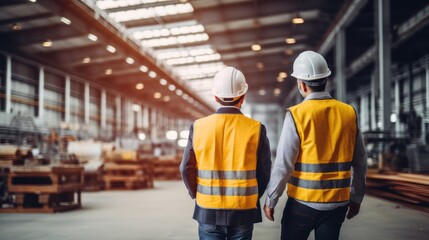 male and famale warehouse worker engineer