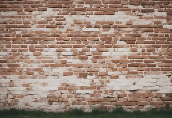 Vintage whitewashed plastered old brick wall textured background. stock photoBrick, Wall, White Color, - Building Feature, Backgrounds
