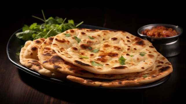  Tandoori naan, Indian Tandoori roti or flat bread 