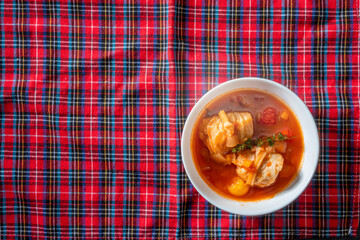 ロールキャベツ　stuffed cabbage rolls