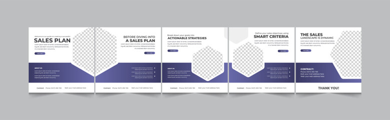 Marketing tips and tricks social media carousel, sales plan instagram carousel design template, Social media carousel post template, set of instagram carousel for marketing sales strategy tips and tri