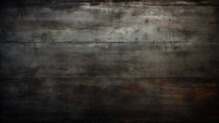 Worn metal panels exhibit a blend of darkened tones and subtle rust, creating an atmosphere of decay and resilience