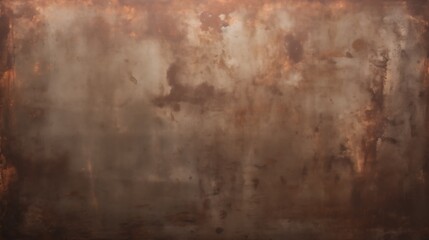 Fototapeta premium Abstract background of a textured metallic surface with a vivid patina of rust. The warm hues of orange and brown blend to create a unique pattern, evoking a sense of industrial decay