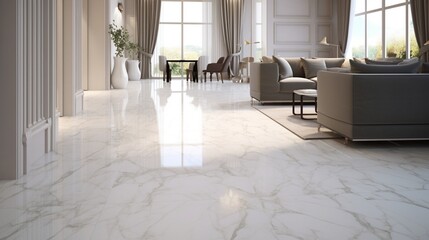 Marble-look Vinyl Tile Flooring, replicating the elegance of marble with a variety of patterns and...