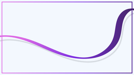 Abstract colors ribbon with frame on white background.