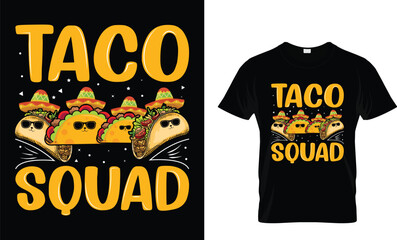 Taco Squad, tacos shirt design.