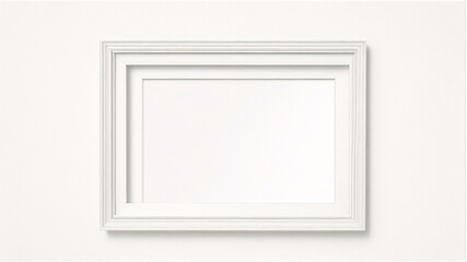 Realistischer leerer rechteckiger weißer Rahmen mit Passepartout auf grauem Hintergrund, Rand für Ihr kreatives Projekt, Mock-up-Muster, Vektordesignobjekt
