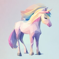 Obraz premium 3D Animation Style illustration of a pony