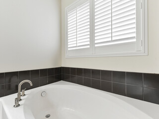 Modern residential bathroom interior