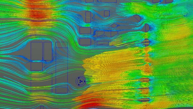 CFD simulation Computational fluid dynamics - Toronto wind airflow simulation