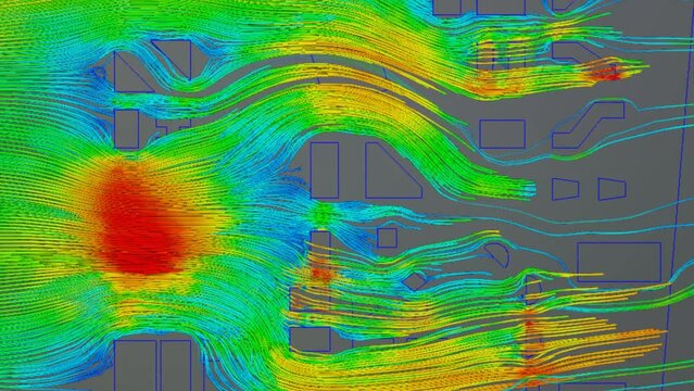 CFD simulation Computational fluid dynamics - Toronto wind airflow simulation