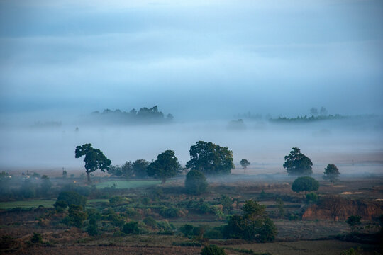 Beautiful valley of clouds.