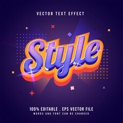 Eps 3d style editable text effect