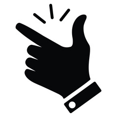 easy icon, finger snapping vector icon