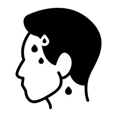 sweat glyph icon