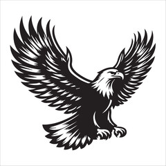 eagle vector illustration , eagle silhouette