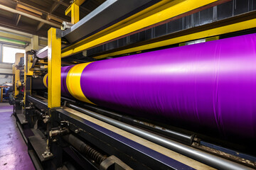 Large offset printing press or magazine running. Neural network AI generated art