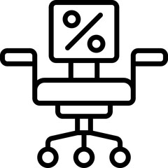 furniture discount icon. vector line icon for your website, mobile, presentation, and logo design.