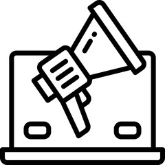 digital marketing icon. vector line icon for your website, mobile, presentation, and logo design.