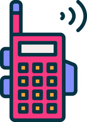 walkie talkie icon. vector filled color icon for your website, mobile, presentation, and logo design.