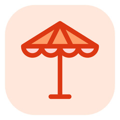 Editable parasol, umbrella vector icon. Part of a big icon set family. Perfect for web and app interfaces, presentations, infographics, etc