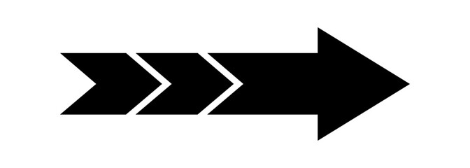 Black straight line arrow stripe series. Horizontal line arrow - obrazy, fototapety, plakaty