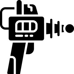 laser gun icon. vector glyph icon for your website, mobile, presentation, and logo design.