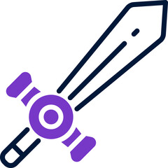 fantasy sword icon. vector dual tone icon for your website, mobile, presentation, and logo design.