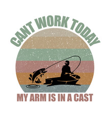 Retro fishing t shirt