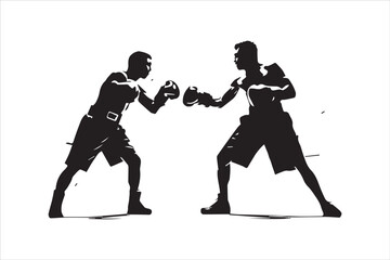 Boxer black silhouette vector design, illustration, vector, kickboxing, competition, design, athlete, clip art, strength, adult, icon, cut out, fighting, glove, gym, karate, shadow, art, symbol, black