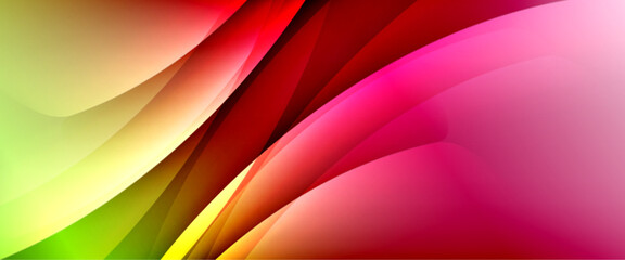 Dynamic flowing waves on gradient color background. Vector illustration For Wallpaper, Banner, Background, Card, Book Illustration, landing page