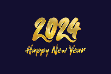2024 Happy New Year vector elegant luxury modern unique and creative concept to colorful and trendy design for banner, poster, calendar, and greeting Happy New Year