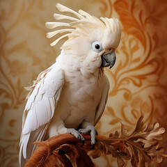 Digital Photo Manipulation Of a White Parrot